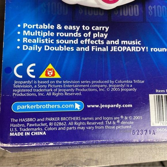 Jeopardy Handheld Game Second Edition 2005 Hasbro Parker Brothers NEW Sealed - Picture 8 of 8